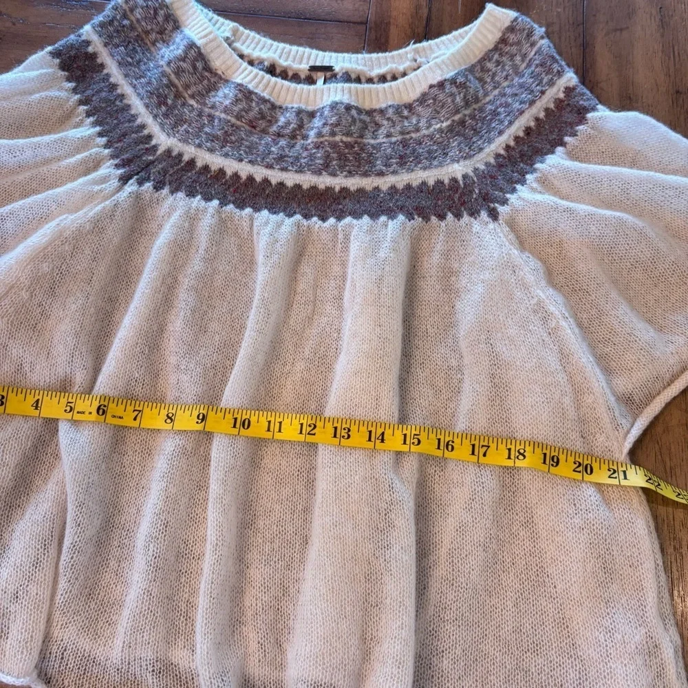 Free People Lock Lomand Sweater Top,Medium,Semi-Sheer Festival Gypsy Boho Hippie